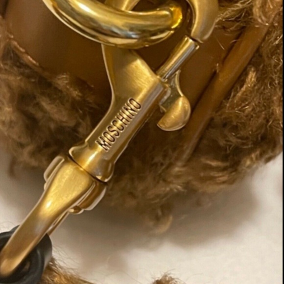 MOSCHINO Teddy Bear Smooth-leather And Mohair Cross-body Bag In Brown - Picture 9 of 13